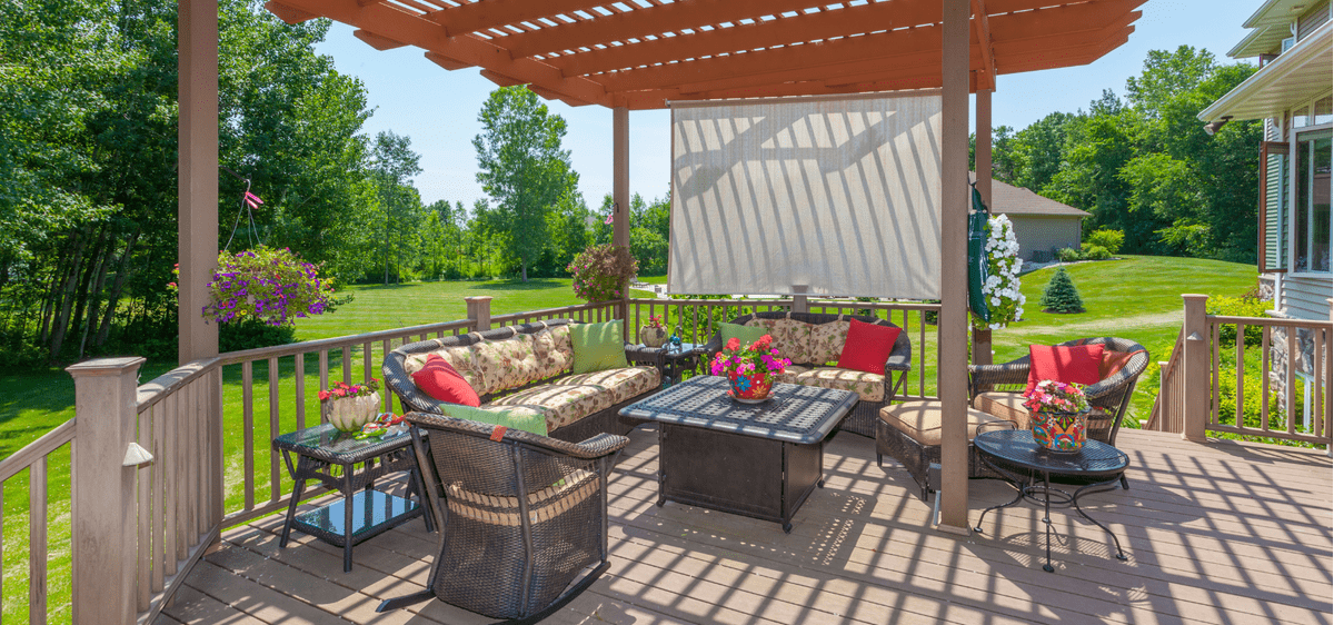 Spring Deck Patio Furniture Pergola Feature Image - deck patio